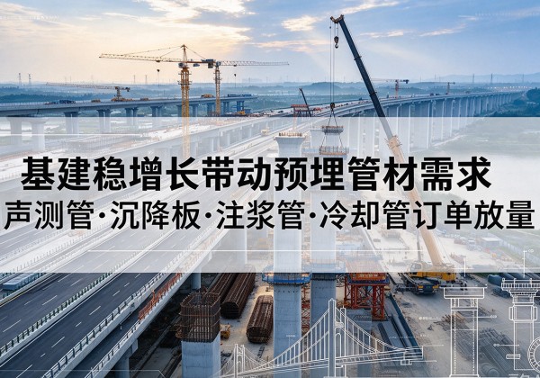 寿阳基建稳增长带动预埋监测管材需求，声测管、沉降板、注浆管订单持续放量